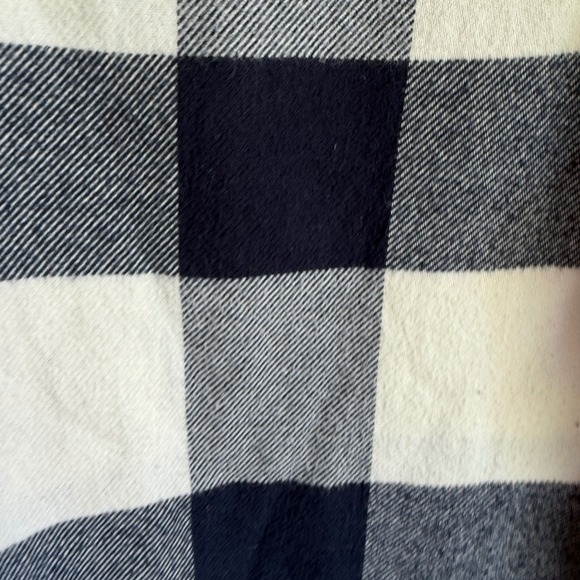 Lands End Womens Buffalo Plaid Flannel Shirt 4P Petite Button Down‎ Top - Picture 6 of 9